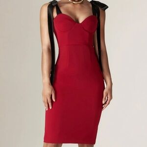 BNWT Aliava Arezu Bow Tie Strap Dress( Medium)